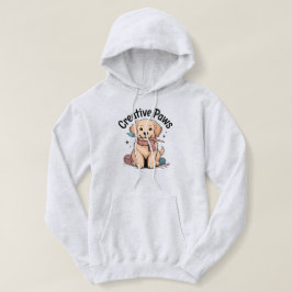 Creative Paws Golden Retriever Dog Artist Painting Hoodie