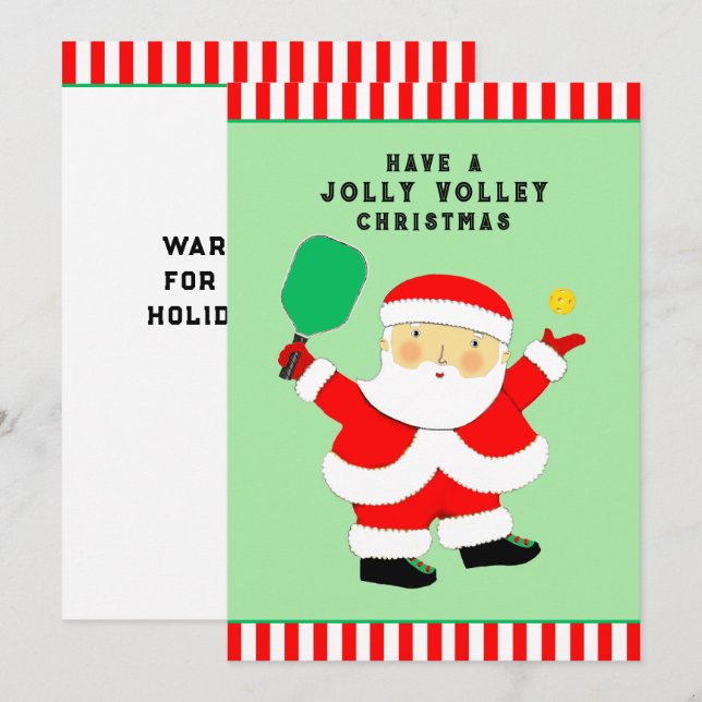 Creative Pickleball Weihnachtskarten Feiertagskarte (Vorne/Hinten)
