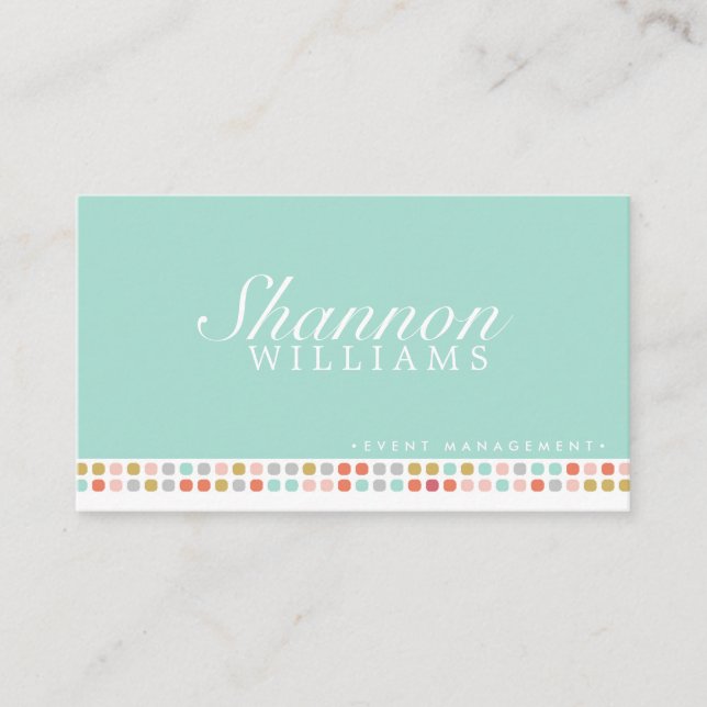 Creative Polka dots Business Card Visitenkarte (Vorderseite)