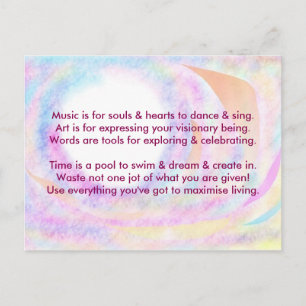 Creative Postcard 1d - Kunst und Motivierend Aufna Postkarte