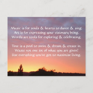 Creative Postcard 1g - Kunst & Motivierend Aufnahm Postkarte