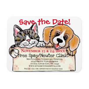 Creative Puppy Cat Veterinary Event Erinnerung Magnet
