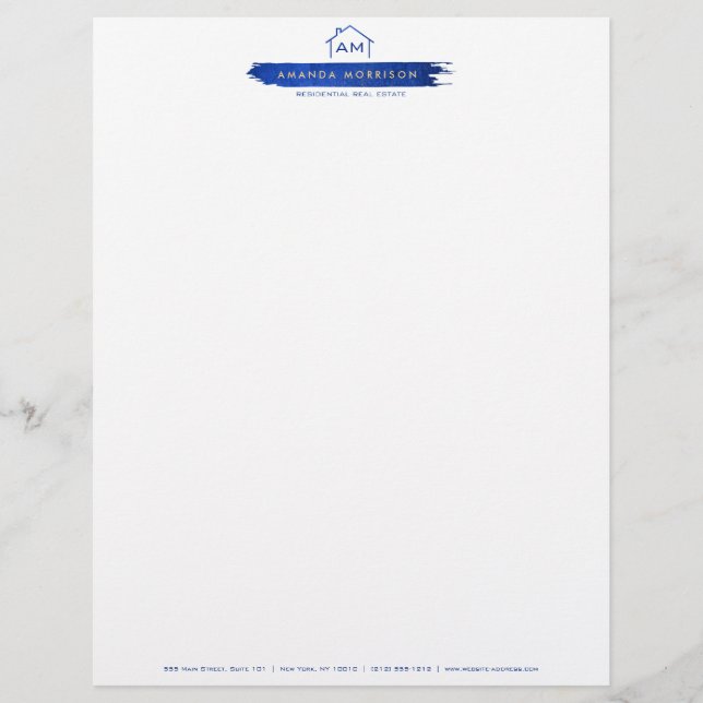 Creative Realtor Real Anwesen Zuhause Paint Swash  Briefbogen (Vorderseite)