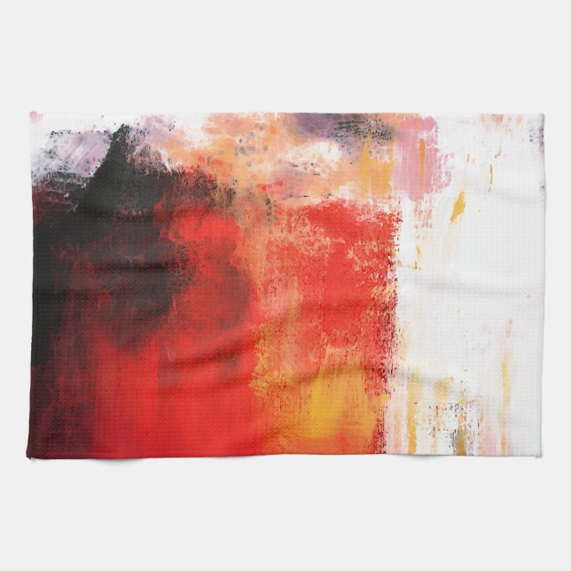 Creative Red Abstrakt Geschirrtuch (Horizontal)