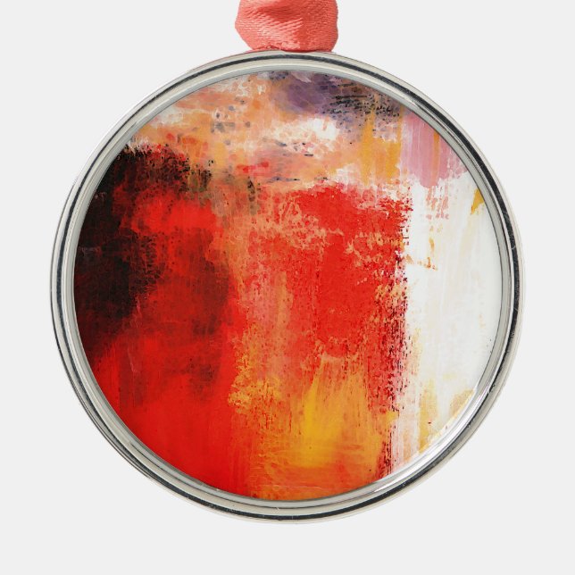 Creative Red Abstrakt Ornament Aus Metall (Vorne)
