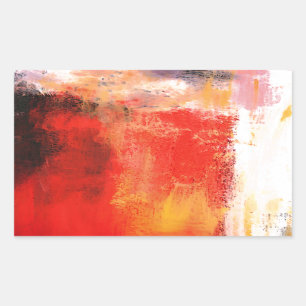 Creative Red Abstrakt Rechteckiger Aufkleber