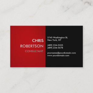 Creative Red Black Attractive Business Card Visitenkarte