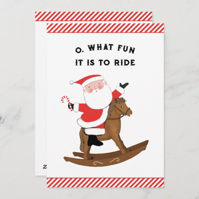 Creative Reitferien Feiertagskarte (Vorne/Hinten)