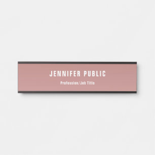 Creative Rose Gold Moderne Vorlage Elegant Türschild