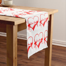 Creative Rotherherzen Design Kurzer Tischläufer