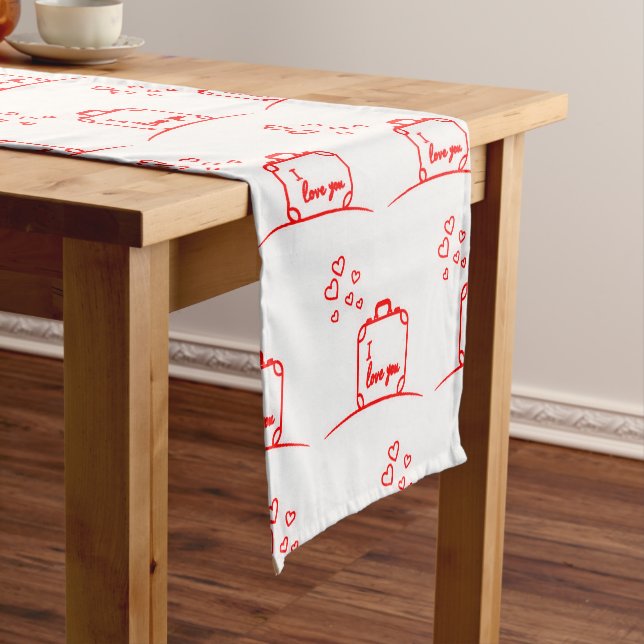 Creative Rotherherzen Design Kurzer Tischläufer (Beispiel)