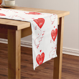 Creative Rotherherzen Design Kurzer Tischläufer