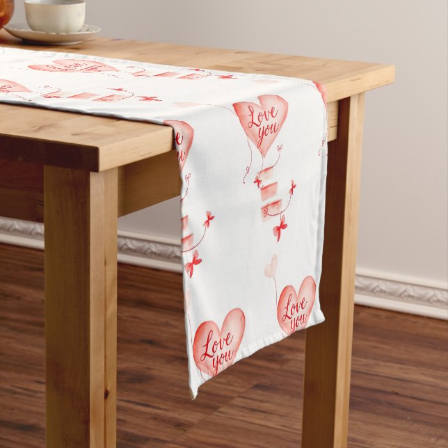 Creative Rotherherzen Design Kurzer Tischläufer (Beispiel)