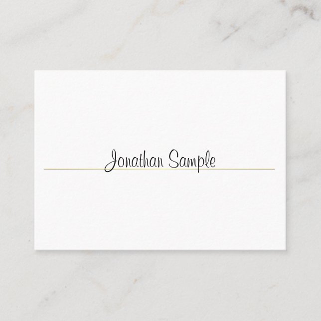 Creative Simple Design Gold Schlicht Luxus Trendy Visitenkarte (Vorderseite)