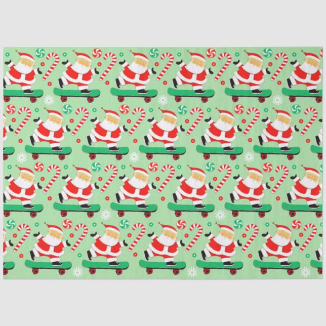 Creative Skateboarding Weihnachtsfeiertag Seidenpapier (Vorderseite)