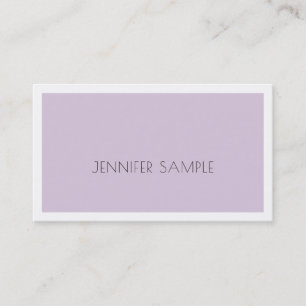 Creative Sleek Design Trendy Violet Lila Luxus Visitenkarte