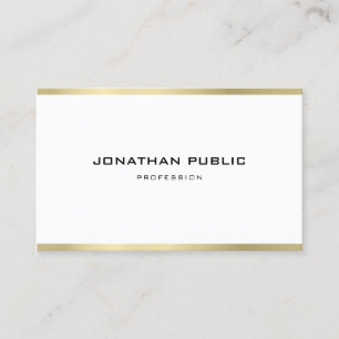 Creative Sleek Grafik Design Trendy Gold Luxury Visitenkarte