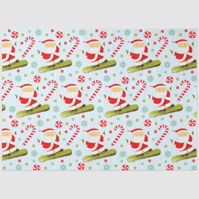 Creative Snowboarden Weihnachtsgeschenk Seidenpapier (Vorderseite)