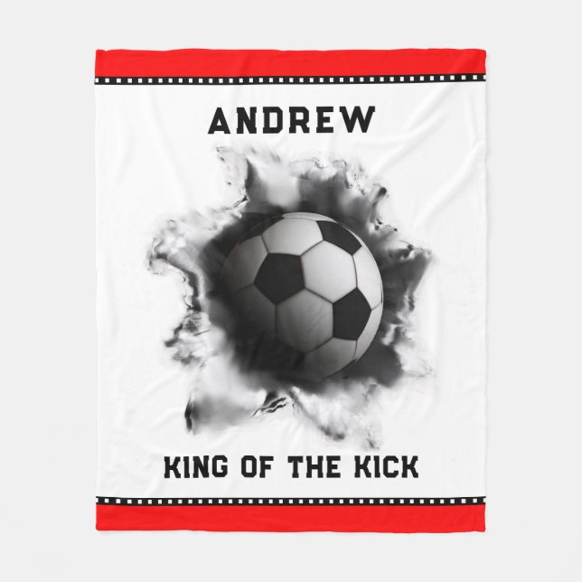 Creative Soccer Player-Geschenk Fleecedecke (Vorderseite)