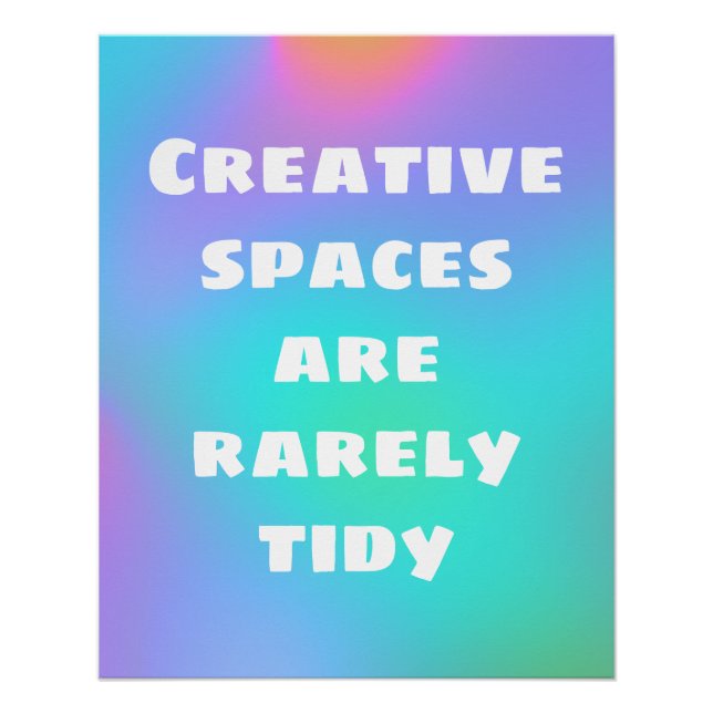 Creative Spaces sind selten ein zwielichtiges Post Poster (Vorderseite)