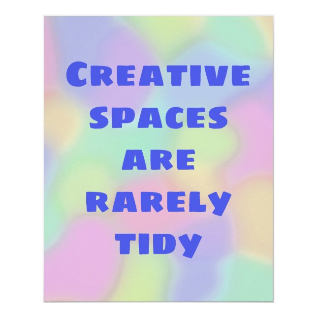 Creative Spaces sind selten ein zwielichtiges Post Poster (Vorderseite)