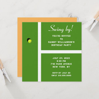 Creative Tennis Party Einladung