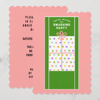 Creative Tennis Party Einladung