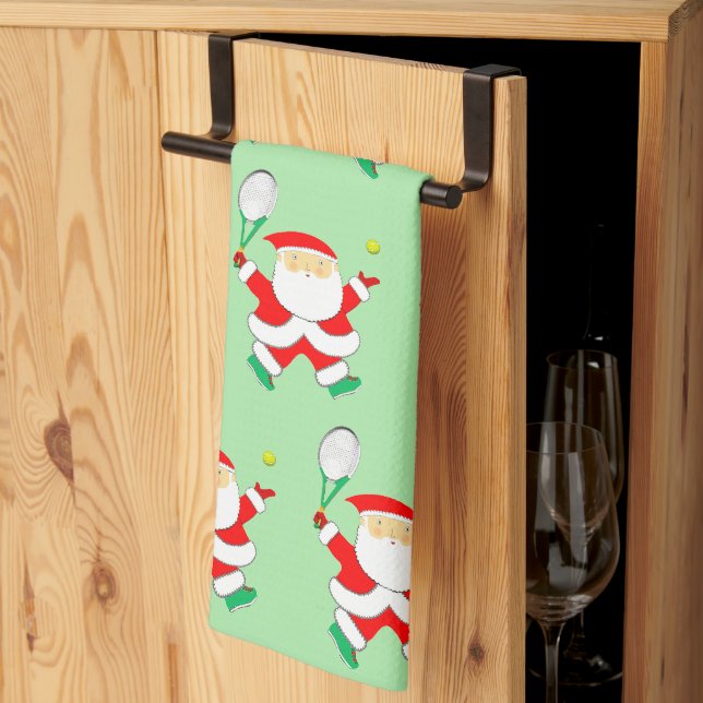 Creative Tennis Weihnachtsfeiertag Geschirrtuch (Drittel gefaltet)