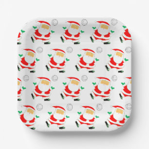 Creative Volleyball Weihnachtsfeier Pappteller