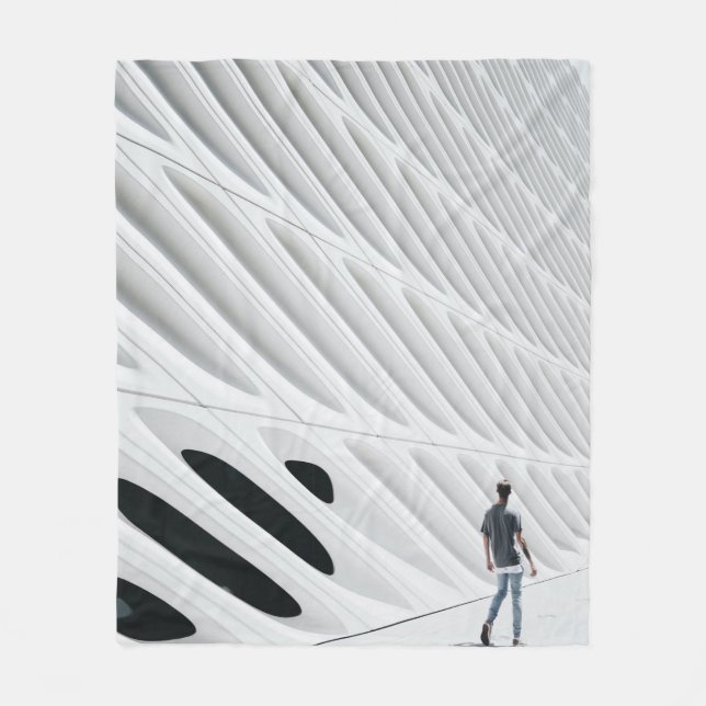 Creative White Man Architektur Fleecedecke (Vorderseite)