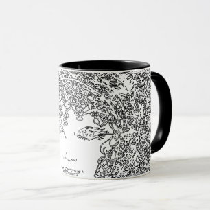Creative Woman Schwarz-weiß Fireworks Tasse