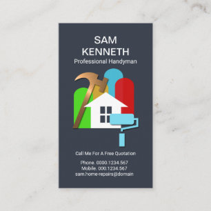Creative Zuhause Reparatur Motif Handyman Visitenkarte