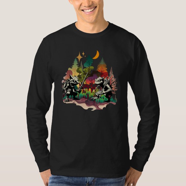 Creatures in the Forest Fantasy Wildlife Animals T-Shirt (Vorderseite)