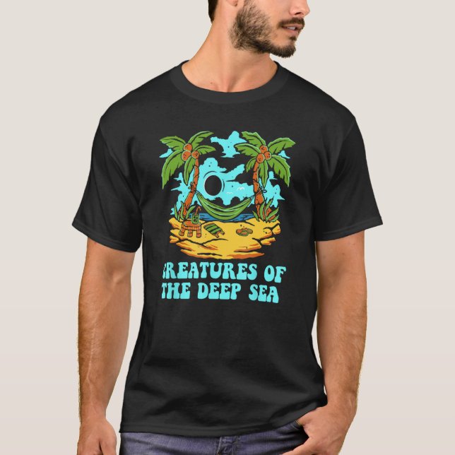 Creatures of the Deep Sea Beach Deep Diving Ocean  T-Shirt (Vorderseite)