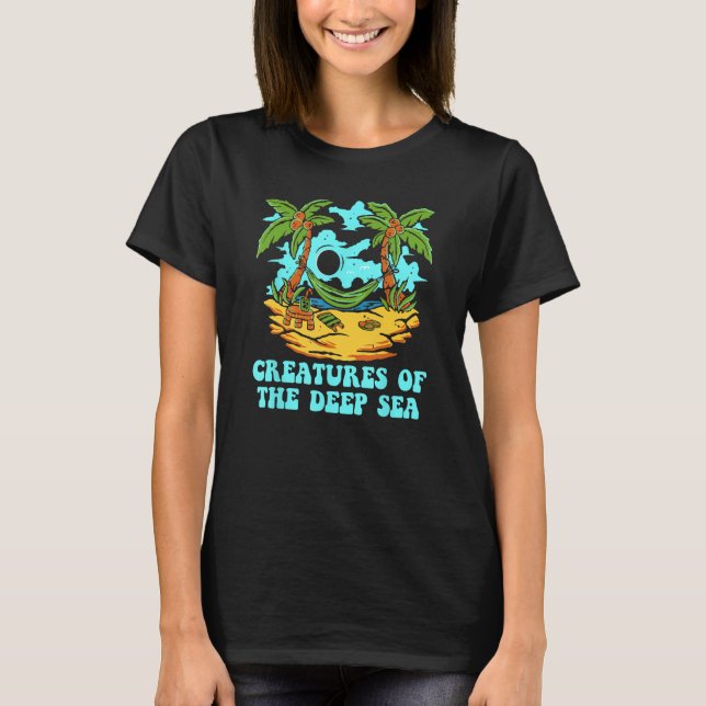 Creatures of the Deep Sea Beach Deep Diving Ocean  T-Shirt (Vorderseite)