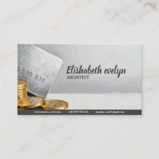 Credit Card and Gold Coins Visitenkarte