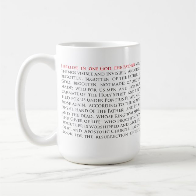 Credo chrétien orthodoxe Nicene 15oz Mug (Gauche)