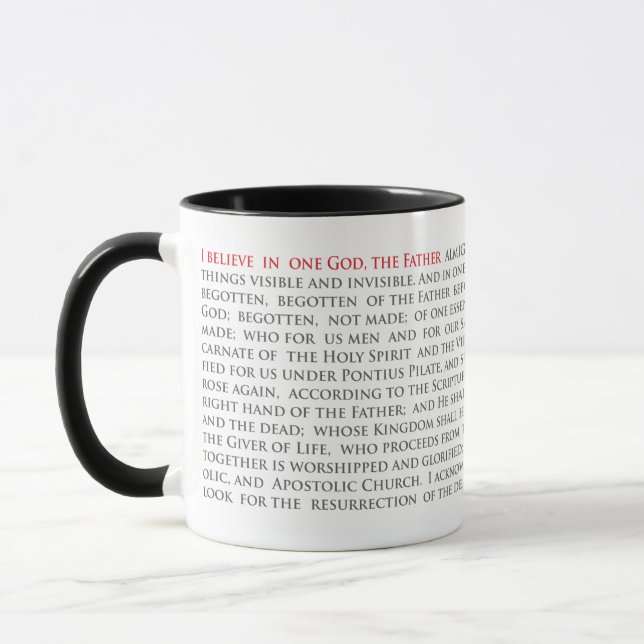 Credo chrétien orthodoxe Nicene Creed Combo Mug 11 (Gauche)