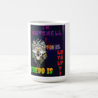 Credo de fidélité Wolf - Tribal Wolf Neon Cite Mug