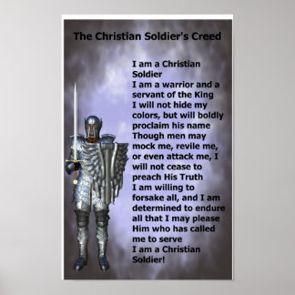 Credo der christlichen Soldaten Poster
