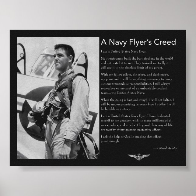 Credo des Navy-Flyers Poster (Vorne)