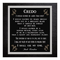 Credo — Jack London — Art Print