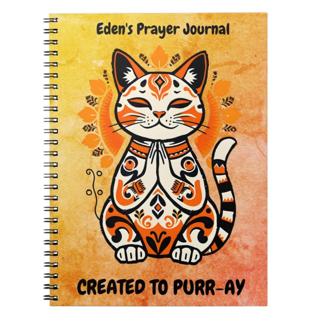 Créé à Purr-ay - Journal de prière personnalisé -  (Devant)
