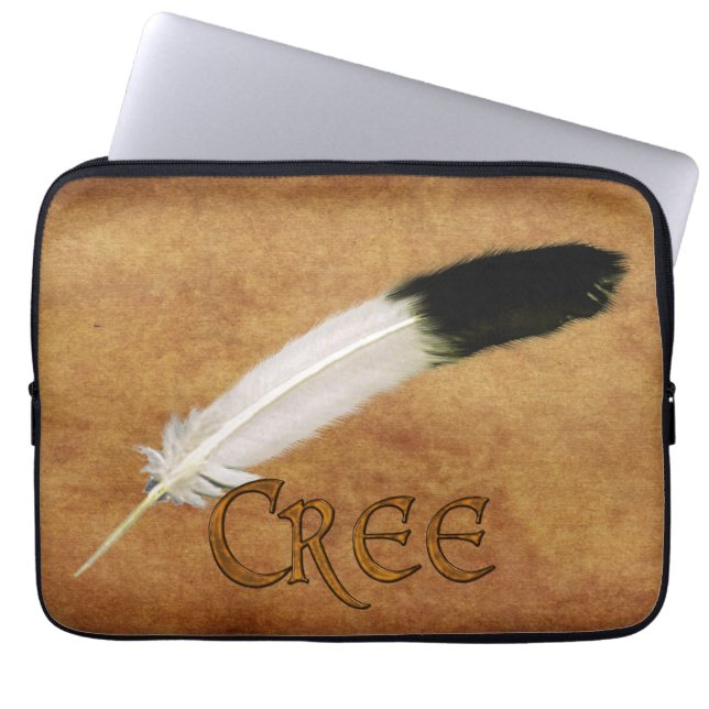 CREE Native American Feather Laptop Sleeve (Vorderseite)
