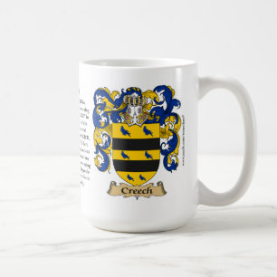 Creech, der Ursprung, die Bedeutung und das Wappen Kaffeetasse