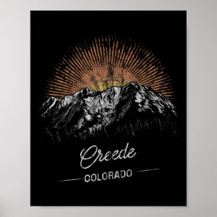 Creede Berge Colorado Wandern Outdoor Vintage Poster