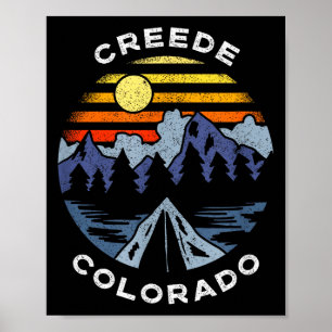 Creede colorado Gebirgsurlaub Camping Souvenir Poster