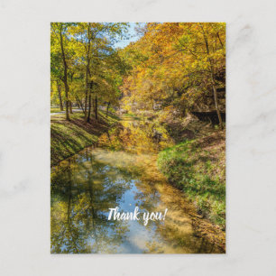 Creek Autumn Reflections Vertikal Vielen Dank Postkarte