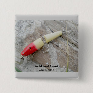Creek Chub Pikie Redhead Lure Abzeichen Button