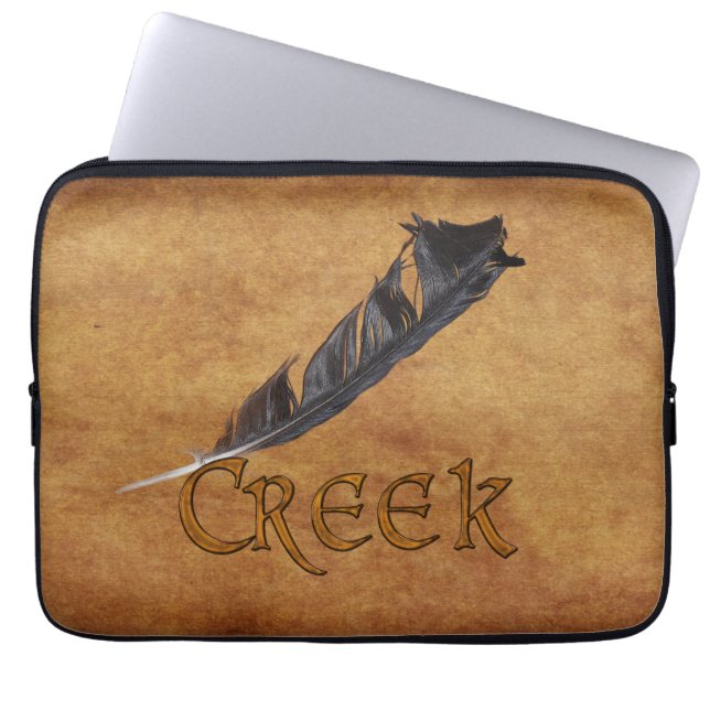 CREEK Native American Feather Laptop Sleeve (Vorderseite)